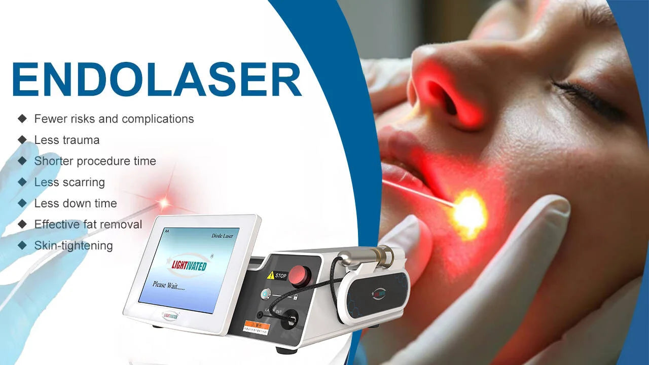980nm 1470nm Laser Facial Tightening Device Fiber Optic Lifting Neck Sculpting Skin Firming Beauty Equipment