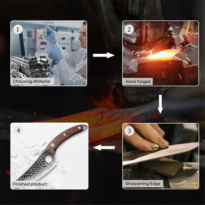 MDHAND Ultra-sharp and Wear-resistant Boning Knife, Stainless Steel Meat Cleaver, Outdoor Cooking Cutter Butcher knife Cutter