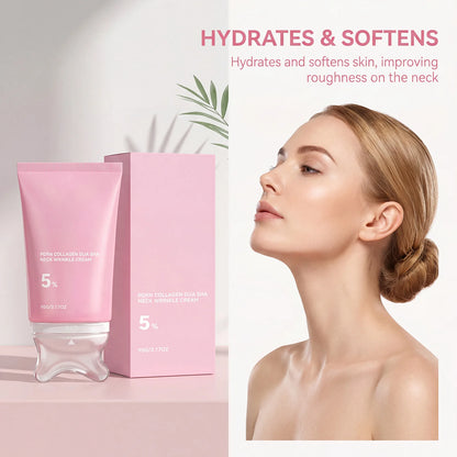 5% PDRN Collagen Neck Cream Firming Lifting Smoothing Neck Fine Lines Hydrating Restores Elasticity Improve Dryness Skin Care