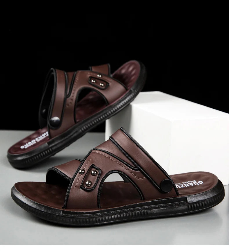 Summer Men Sandals Open Toe Flat Mens Casual Shoes Outdoor Walking Sandals for Men Beach Shoes sandalias hombre Men slippers