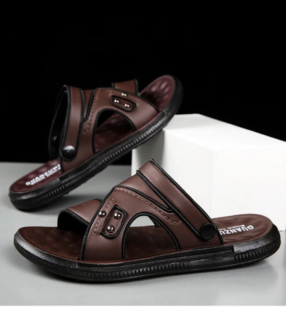 Summer Men Sandals Open Toe Flat Mens Casual Shoes Outdoor Walking Sandals for Men Beach Shoes sandalias hombre Men slippers