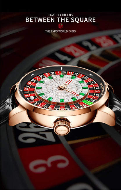 Mechanical Watches Pro Men's PINDU Watch NH35A Movement Sapphire Glass Waterproof Button Design Wristwatch Russian Roulette