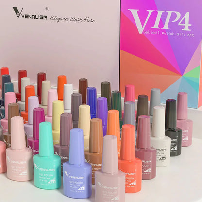 1Set VENALISA TPO FREE Whole Set Nail Gel Polish with Color Display For New Learner Nail Maincure Gel Varnish Branded Suitcase