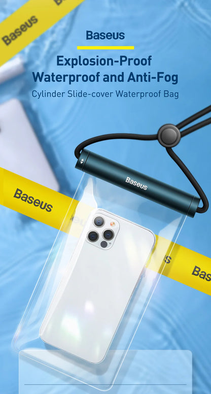 Baseus Waterproof Phone Case Under 7.2 inches For iPhone 12 Pro Max Swim Case IPX8 Universal Cover For Huawei Xiaomi Samsung