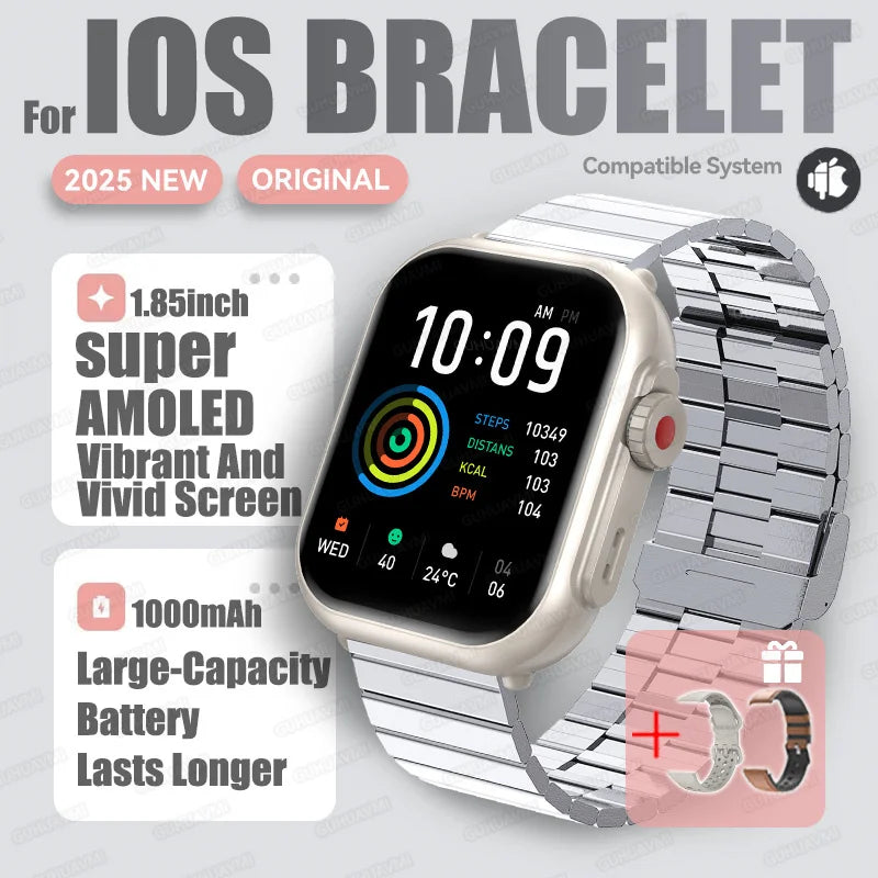 2026 Fashion Women Watch Ultra2 SE Smart Watches 1000mAh 1.85"AMOLED Full Touch Screen BT Call Smartwatch For Android IOS Ladies