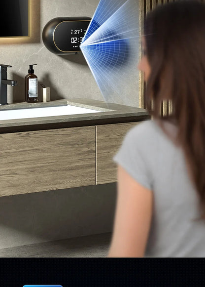 Rechargeable 400ml Automatic Foaming Soap Dispenser Wall Mounted Touchless Sensor Adjustable Foam LED Screen Bathroom Kitchen