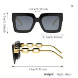 Oversized Square Gradient Fashion Glasses