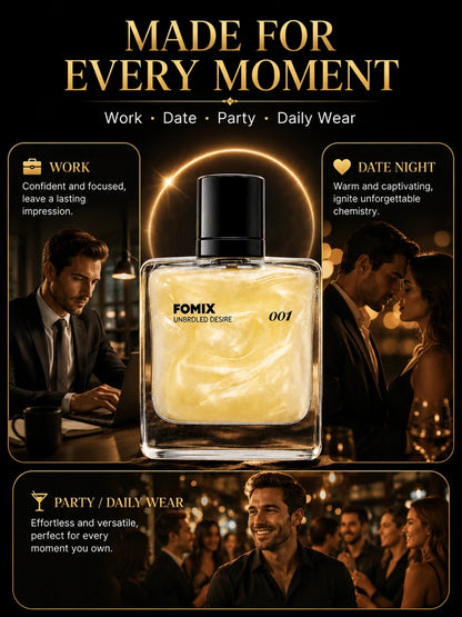 FOMIX 001 Napoleon Men’s Woody Perfume Long Lasting Citrus Aromatic Cologne Sweet Orange Lemon Jasmine Musk Coconut Woody Scent Eau De Parfum Spray Daily Office Date Travel Party Luxury Men Fragrance Gift for Him