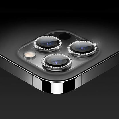 9D Diamond Lens Protector For iPhone 17 Pro Max Air Camera Tempered Glass Compatible with iPhone 14 15 16 Pro Max Ring Cover Cas