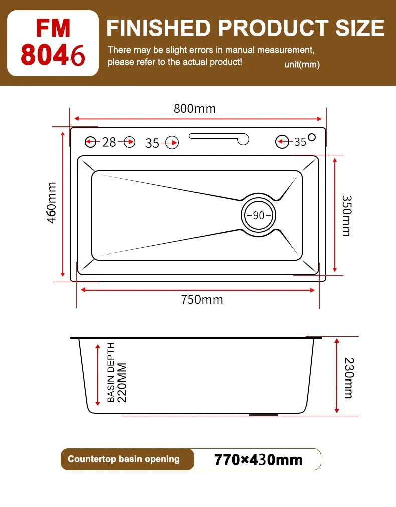 Various Waterfall kitchen Sink  Stainless Steel Multifunctional Large Single Slot Digital Display Sinks