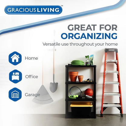 4 Shelf Fixed Height Ventilated Medium Duty Storage Unit 14 x 32 x 54.5" Organizer System for Home, Garage, Basement, &, Custom