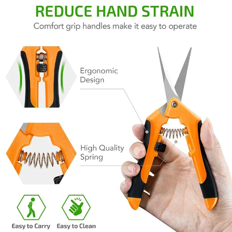 Metal Pruning Scissors Multi Purpose Hand Tool for Garden Grafting Bonsai Fruit Picking Weed Cutting and Daily Household Use