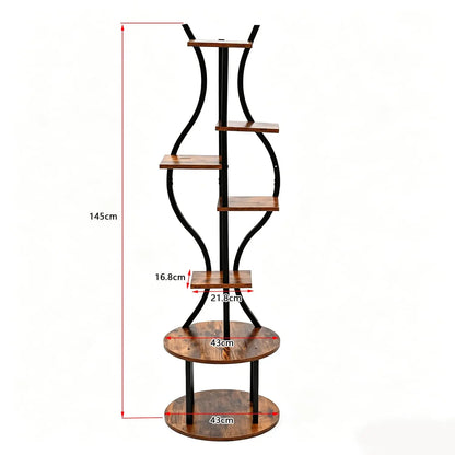 Space-Saving 7-Tier Metal Plant Stand – 57" Tall Indoor Plant Shelf for Living Room, Bedroom, Balcony – Modern, Stable, Rust-Proof – Vertical Flower Display Rack