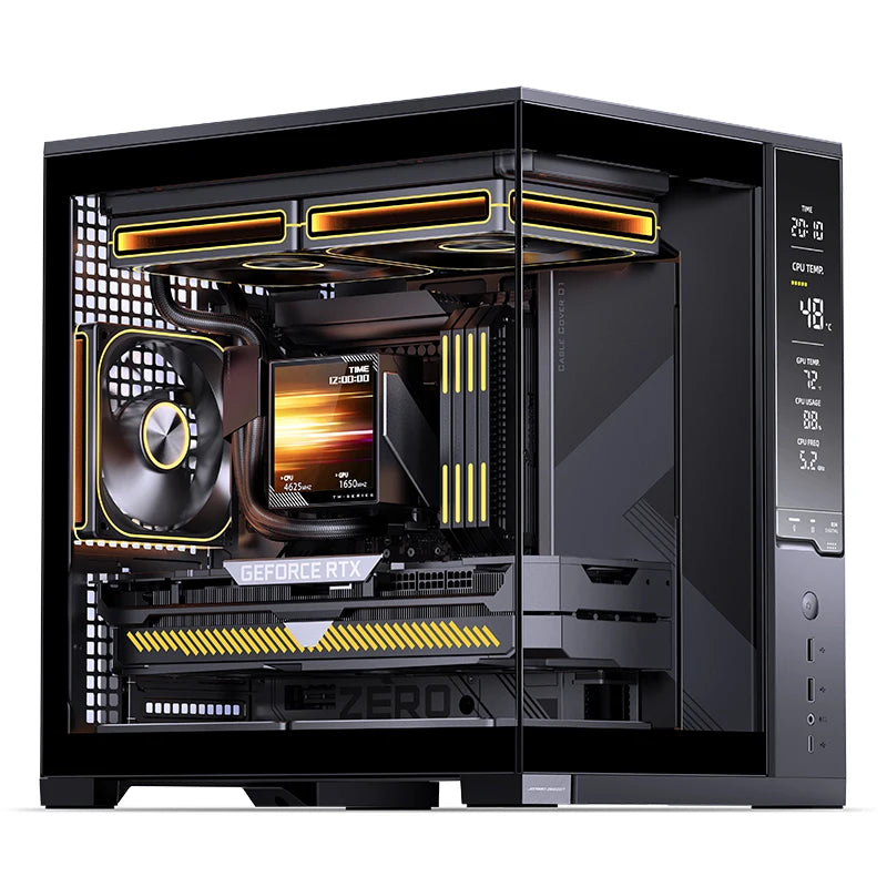 Jonsbo D34 MATX SeaviewRoom Chassis Support 280 Cold Row ATX Power Supply Type-C Digital Monitoring Screen Mini-ITX Desktop Case
