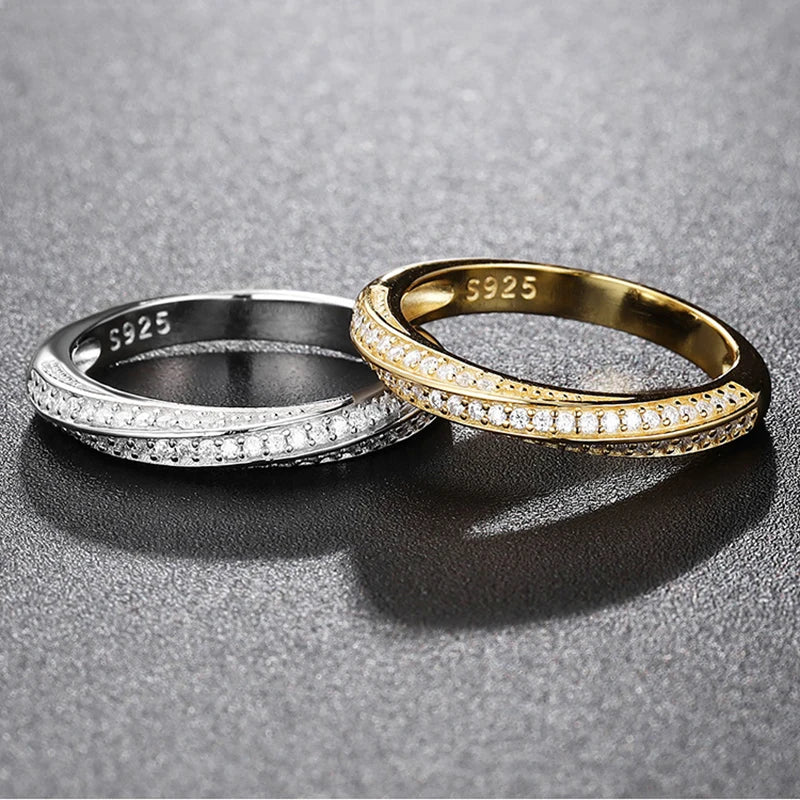 1.0mm-3.5mm Round Brilliant Cut Moissanite Wedding Rings Half Eternity Band 925 Silver Lab Diamond Wedding Ring With Certificate