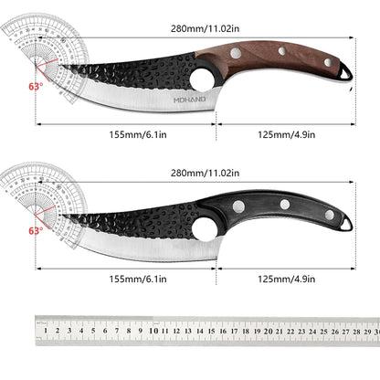 MDHAND Ultra-sharp and Wear-resistant Boning Knife, Stainless Steel Meat Cleaver, Outdoor Cooking Cutter Butcher knife Cutter