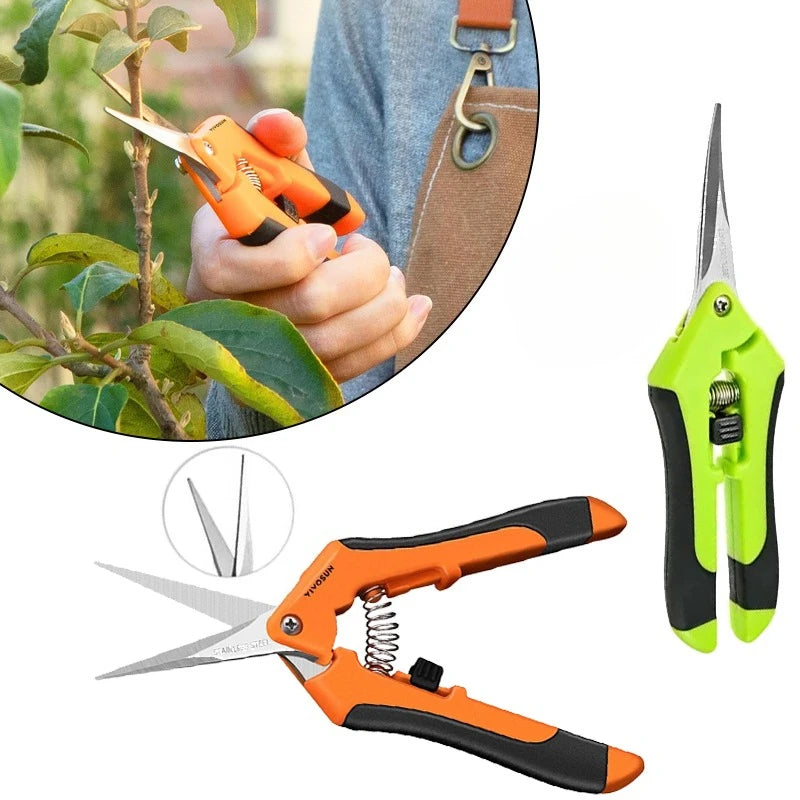 Metal Pruning Scissors Multi Purpose Hand Tool for Garden Grafting Bonsai Fruit Picking Weed Cutting and Daily Household Use