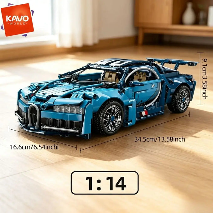 Blue Sports Car Building Set — product image