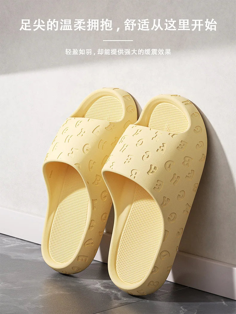 2026 EVA Women Sandals Slippers Solid Color Simple Non-slip Soft Sole Comfortable Shower Slippers Outdoorf Couple Shoes