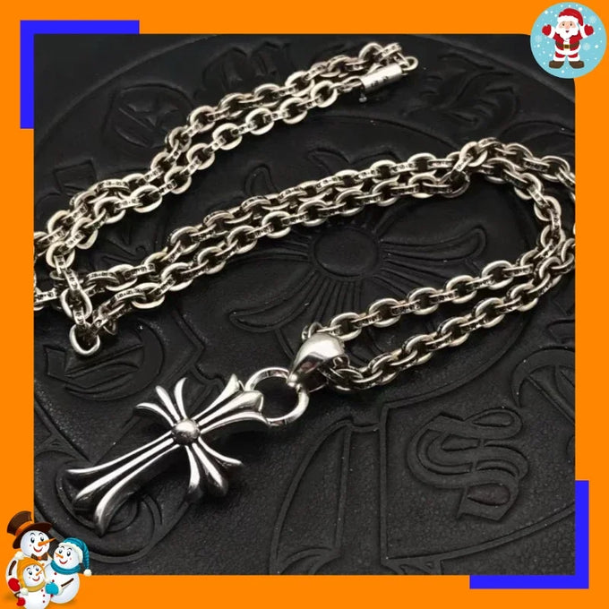 Double-Sided Cross Pendant Necklace — product image