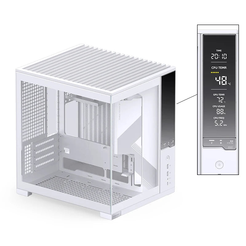 Jonsbo D34 MATX SeaviewRoom Chassis Support 280 Cold Row ATX Power Supply Type-C Digital Monitoring Screen Mini-ITX Desktop Case