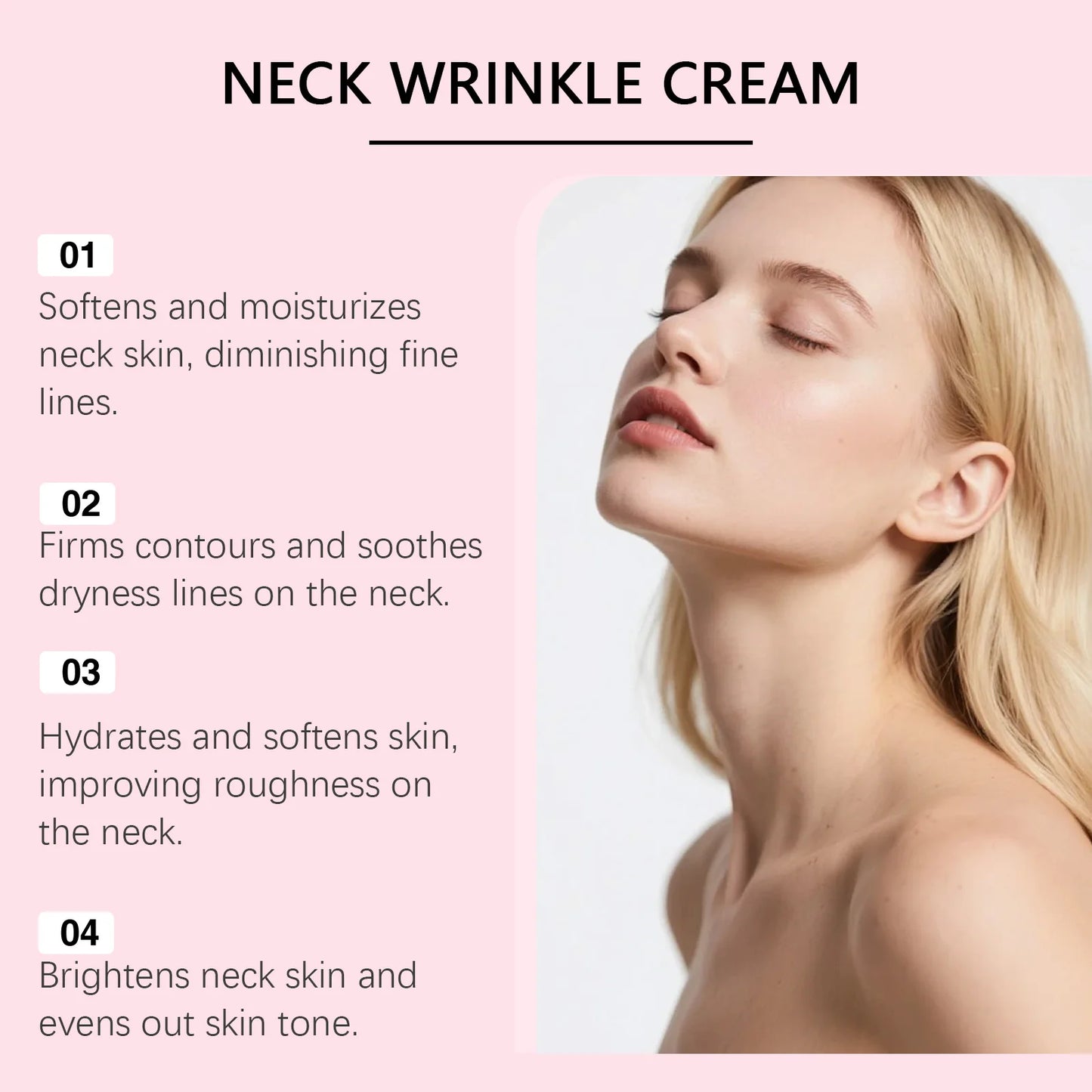 5% PDRN Collagen Neck Cream Firming Lifting Smoothing Neck Fine Lines Hydrating Restores Elasticity Improve Dryness Skin Care
