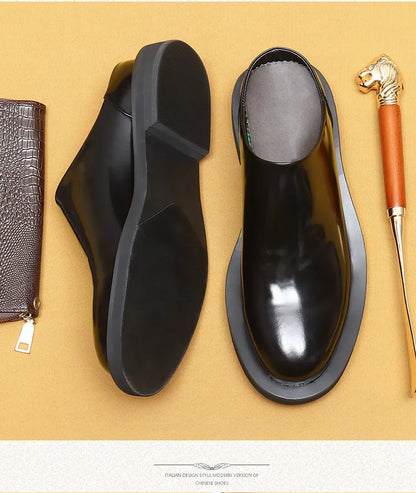 Luxury Men's Slippers Genuine Leather Loafers Men Moccasins Casual Non-slip Man Shoes Italian Summer Fashion Half Shoes for Men