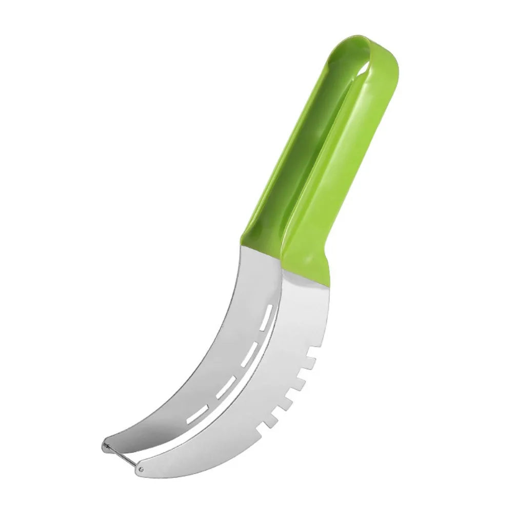 Stainless Steel Watermelon Slicer Non-slip Cutter Melon Cutter Plastic Wrap Handle Not Hurt Hands Fruit Cutting Tool Summer