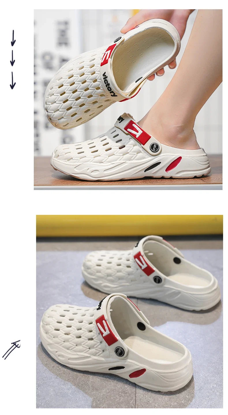 Flat Sandals Men Shoes 2025 Slippers Men Garden Platform Sandals Man Summer Sandals Male Sneakers Outdoor Flip Flops Home Clogs