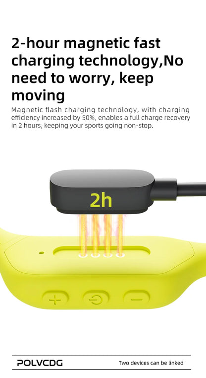 POLVCDG X9 Bone Conduction Earphones 32G IPX8 Waterproof Open Design for Swimming Running Cycling Hanging Earphones