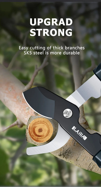 Professional Pruning Shears - Multi-Functional, Anti-Slip Grip, Large Opening, Durable Metal, Green - Ideal for Garden Trimming