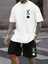 Men's King Graphic T-Shirt & Shorts Set — view 12