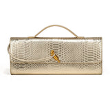 Croc-Embossed Top-Handle Crossbody Bag — view 6