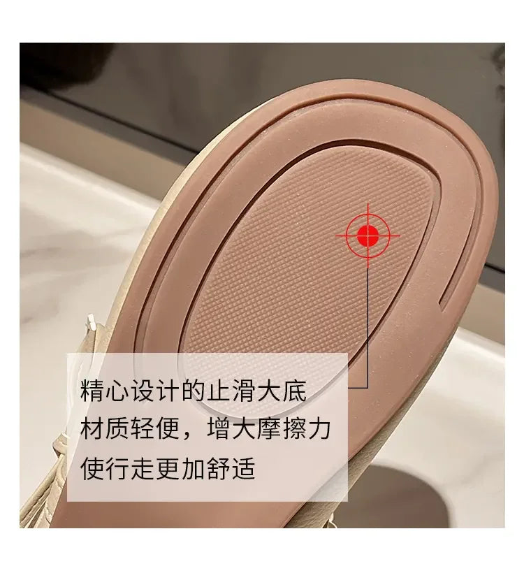 New Arrival Women Summer Mule Sandals Fashion Half Slippers Soft Sole Non Slip Casual Outdoor Beach Daily Shoes