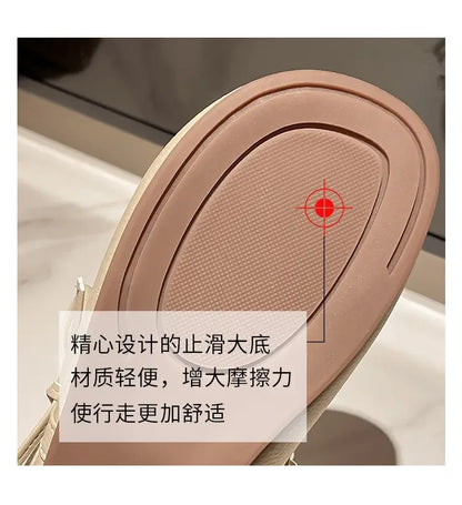 New Arrival Women Summer Mule Sandals Fashion Half Slippers Soft Sole Non Slip Casual Outdoor Beach Daily Shoes