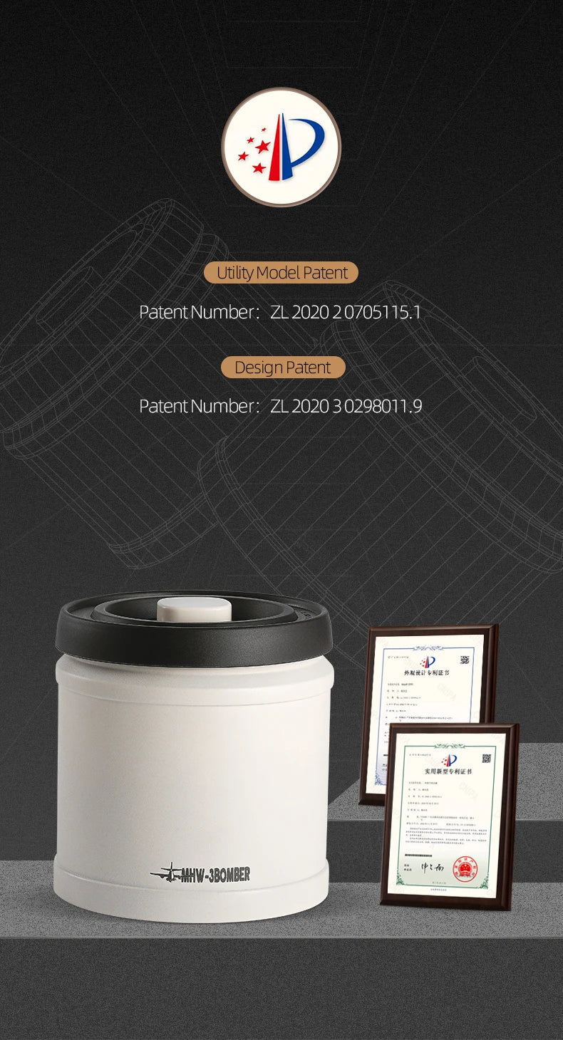 MHW-3BOMBER Manual Vacuum Airtight Canister Chic Coffee Bean Tea Storage Container Professional Home Kitchen Barista Accessories