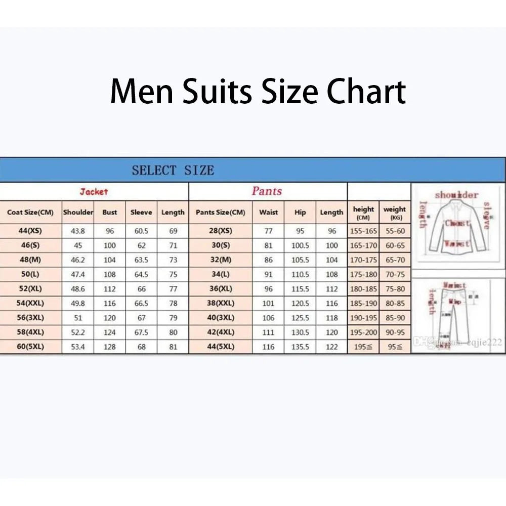 Cropped Men's Suits Formal Wedding Groomsmen 2 Piece Jacket Pants Sets Fashion Male Clothing High Quality Male Clothing Costume