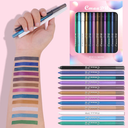 Waterproof Eyeliner Pencil Set A Combination of Multiple Colors Creates The Perfect eye Makeup Shimmering Multi-Color Eyeshadow
