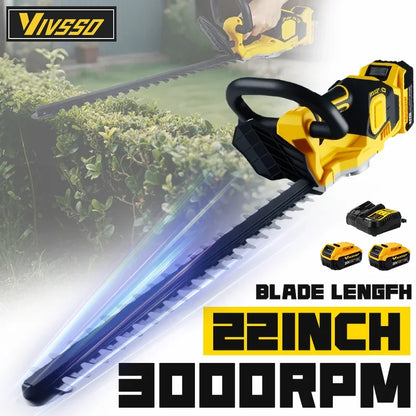 VIVSSO Cordless Electric Hedge Trimmer Lawn Mower Household Shrub Weeding Pruning Mower Garden Tools For Dewalt 20v Battery Pins
