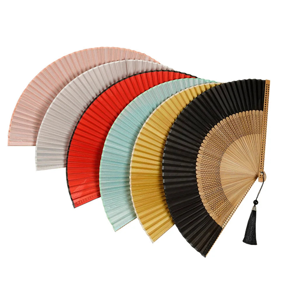 New Bamboo Folding Fan Chinese StyleFan Classical Carving Craft Fans Portable Summer Female Dance Hand Held Fan Gift Home Decor