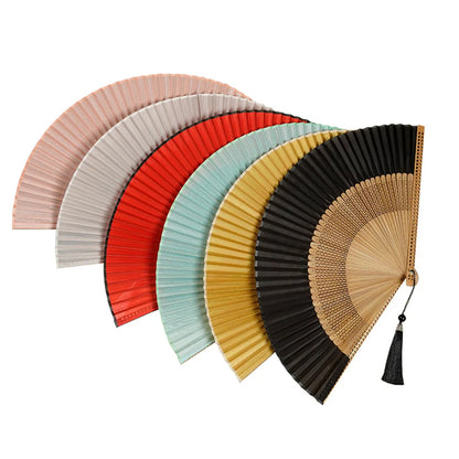 New Bamboo Folding Fan Chinese StyleFan Classical Carving Craft Fans Portable Summer Female Dance Hand Held Fan Gift Home Decor