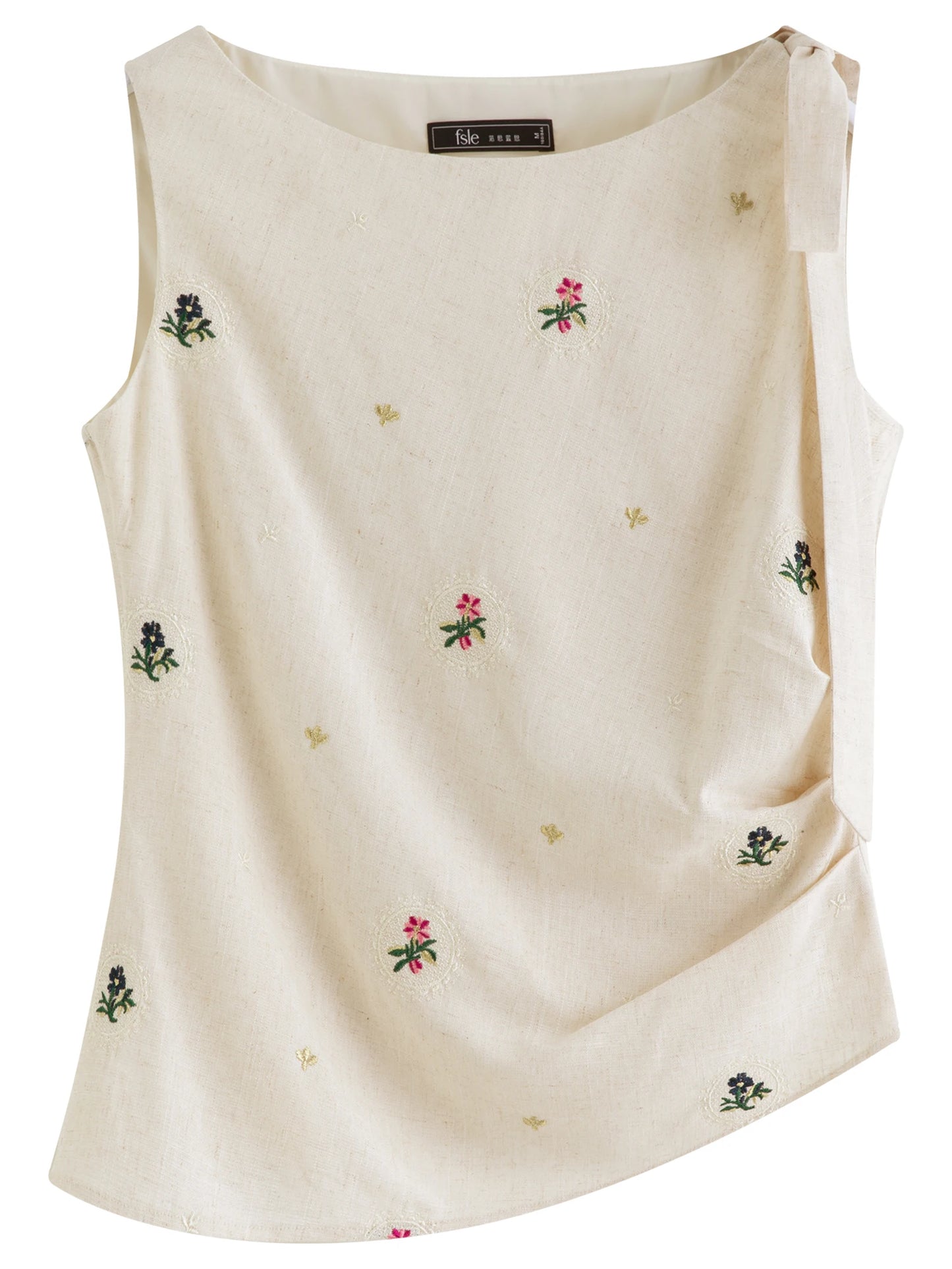 FSLE【Premium Series】Fashionable Embroidered Sleeveless Top and Tulip Skirt Elastic Waist Retro Women 2026 Summer New Arrival Set