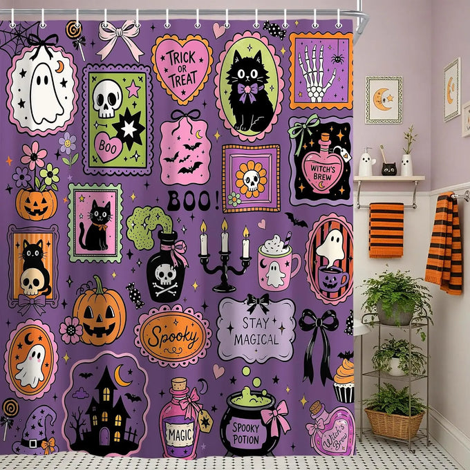 Halloween Print Shower Curtain — product image
