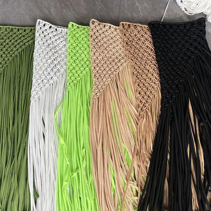 Crochet Tassel Beach Skirt