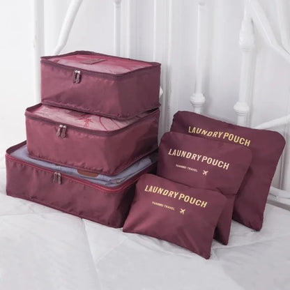 6/8Pcs Set Travel Bag Organizer Clothes Luggage Travel Organizer Blanket Shoes Organizers Bag Suitcase Pouch Packing Cubes