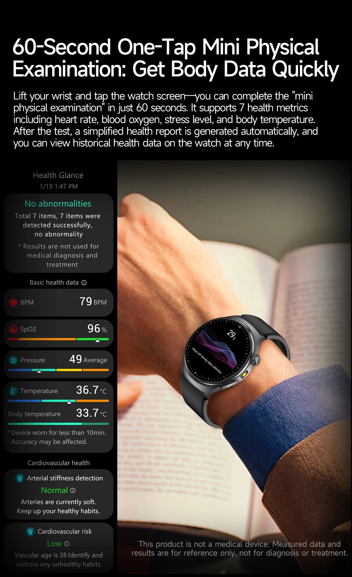 2026New High-end Health Smart Watch For Men Women Blood Lipids Uric Acid Blood Pressure Accurate Data ECG+PPG BT Call Smartwatch