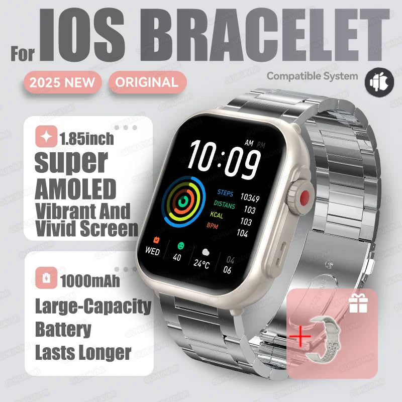 2026 Fashion Women Watch Ultra2 SE Smart Watches 1000mAh 1.85"AMOLED Full Touch Screen BT Call Smartwatch For Android IOS Ladies