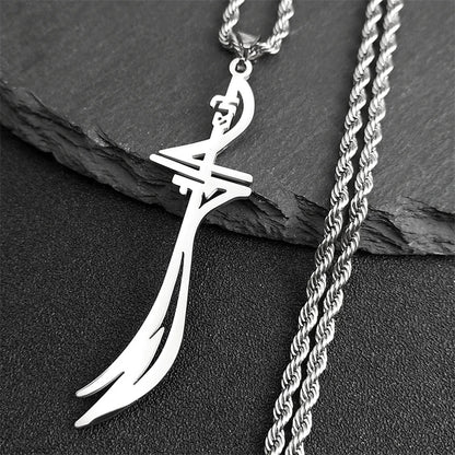 Arabic Sword Saudi Necklaces Stainless Steel Islamic Muslim Zulfiqar Imam Ali Swords for Men Islam Accessories Gift  Jewelry
