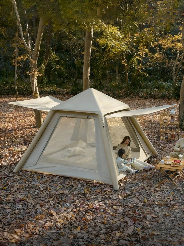 Portable Inflatable Tent Foldable Outdoor Camping Overnight Gear Thickened Waterproof for Hiking And Backyard Picnics