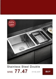 Stainless Steel Double Sink Wash Dishes With Drainer Deep Hidden Sink Bathroom Kitchen Accessories Household Items
